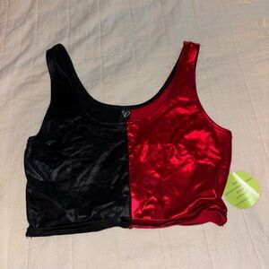 Black and Red Halloween Crop Top
